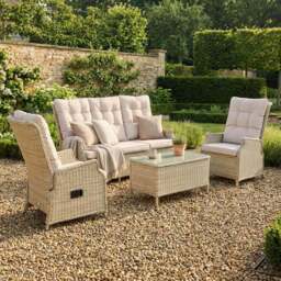 Chilton Reclining Sofa Set Cream - Size: 5 Seater - Wilko - thumbnail 4