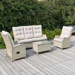 Chilton Reclining Sofa Set Cream - Size: 5 Seater - Wilko - thumbnail 6