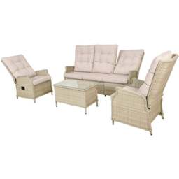 Chilton Reclining Sofa Set Cream - Size: 5 Seater - Wilko - thumbnail 3