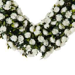 Heart Flower Wreath - Green and White - Wilko - thumbnail 4