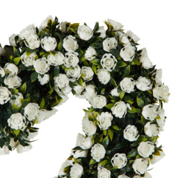 Heart Flower Wreath - Green and White - Wilko - thumbnail 3