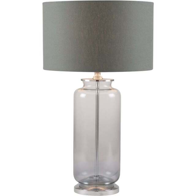 Pacific Lifestyle Vivienne Grey Ombre Glass Table Lamp - Wilko