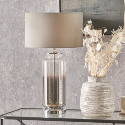 Pacific Lifestyle Vivienne Grey Ombre Glass Table Lamp - Wilko - thumbnail 3