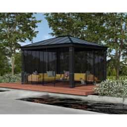 Palram Canopia Dallas 3.6 x 4.2m Gazebo Netting 4 Pack - Size: 0.1 x 409 x 212cm - Grey - Wilko - thumbnail 5