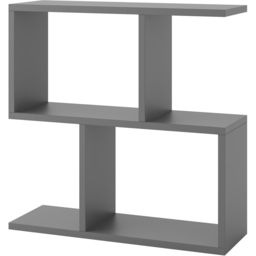 Decortie Homemania 4 Shelf Anthracite Wooden Side Table - Size: 60 x 60 x 19.5cm - Black - Wilko - thumbnail 3