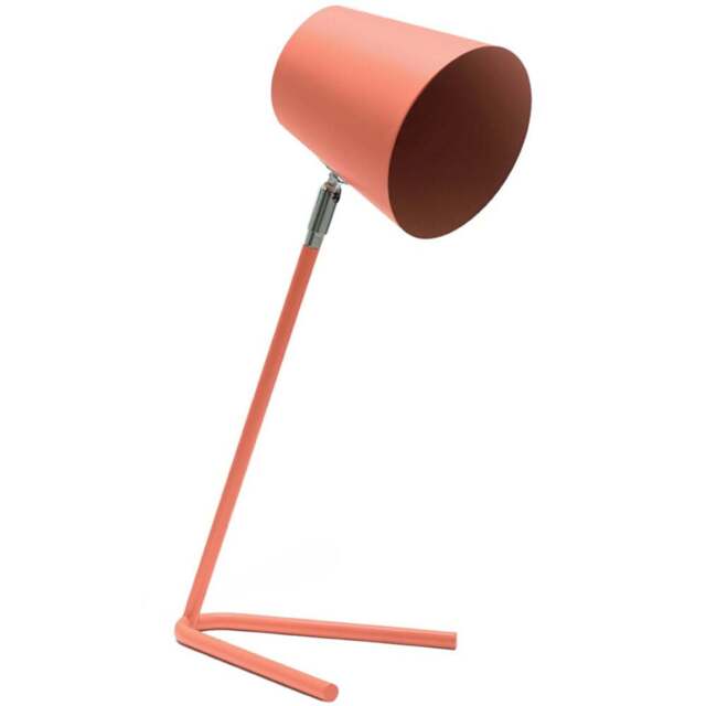 ValueLights Lark Coral Peach Metal Reading LED Table Lamp - Pink - Wilko - image 1
