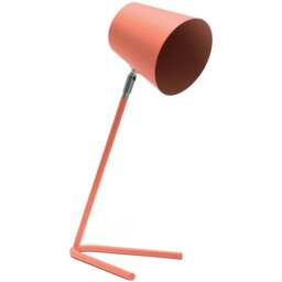 ValueLights Lark Coral Peach Metal Reading LED Table Lamp - Pink - Wilko