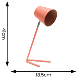 ValueLights Lark Coral Peach Metal Reading LED Table Lamp - Pink - Wilko - thumbnail 6