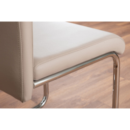 Furniturebox Columbia Fontana 6 Seater Dining Set White Gloss Cappuccino and Chrome - Brown - Wilko - thumbnail 7