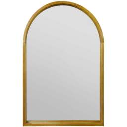 The Naturalis Solid Oak Framed Arched Leaner Wall Mirror 120 x 80cm - Cream - MirrorOutlet - Wilko - thumbnail 1