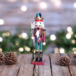 St Helens Red Classic Wooden Nutcracker Soldier 30cm - Size: 300 x 75 x 75cm - Wilko - thumbnail 4