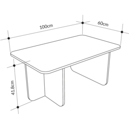 Decortie Hillary Oak and Ash Green Rectangular Coffee Table - Size: 41.8 x 100 x 60cm - Multi - Wilko - thumbnail 7