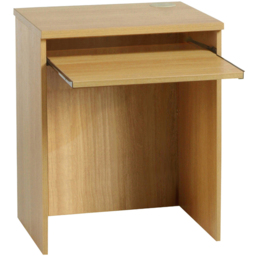 R White Cabinets Small Laptop Desk with Keyboard Tray Brown - Size: 72.8 x 60 x 54cm - Wilko - thumbnail 3