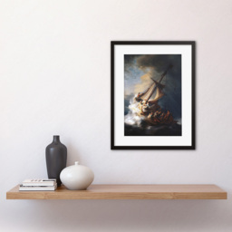 Wee Blue Coo Rembrandt Christ Storm Lake Galilee Painting Framed Wall Art Print 30 x 41cm - Size: 43.3 x 33.3 x 1.5cm - Wilko - thumbnail 3