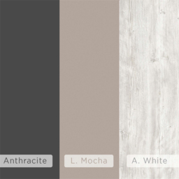 Decortie Muju Anthracite Mocha Grey and Ancient White Modern C Shape Side Table - Size: 57 x 30 x 40cm - Multi - Wilko - thumbnail 5