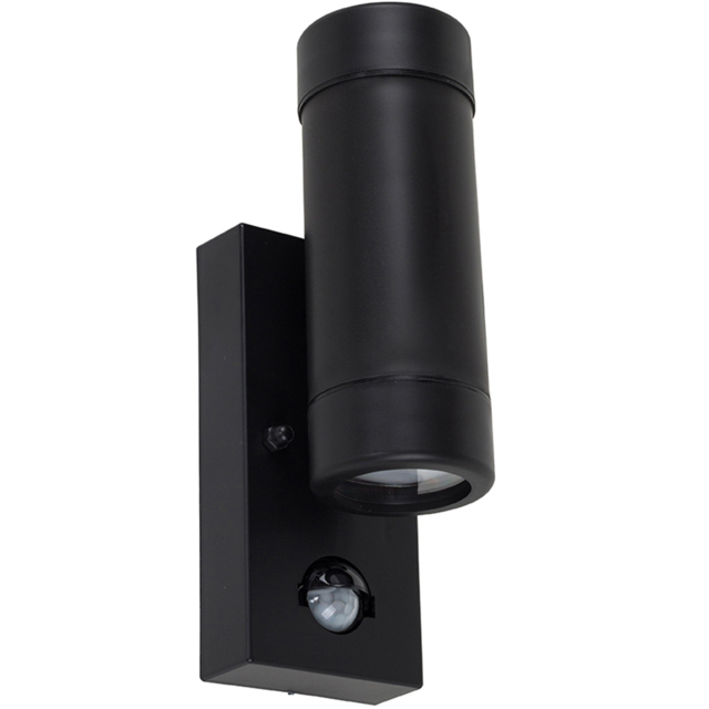 ValueLights Trenley Black Outdoor Light with PIR - Size: 9.5 x 7 x 21cm - Wilko - image 1