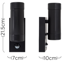 ValueLights Trenley Black Outdoor Light with PIR - Size: 9.5 x 7 x 21cm - Wilko - thumbnail 6