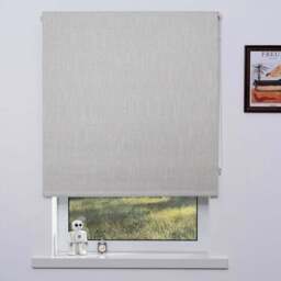 Textured Blackout Blind - Linen/90cm - Size: W 90 x D 160cm - Wilko - thumbnail 1