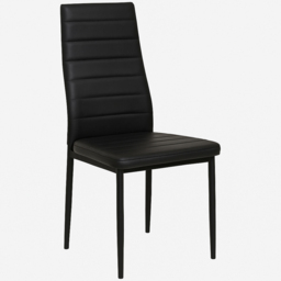 Kosy Koala 6 Seater Faux Leather Glass Dining Set Black - Wilko - thumbnail 3