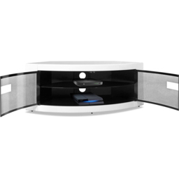 Centurion Supports Pangea 2 Door 2 Shelf Gloss Black and White TV Cabinet - Size: 45 x 118 x 45cm - Multi - Wilko - thumbnail 7