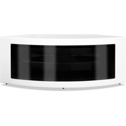Centurion Supports Pangea 2 Door 2 Shelf Gloss Black and White TV Cabinet - Size: 45 x 118 x 45cm - Multi - Wilko - thumbnail 3