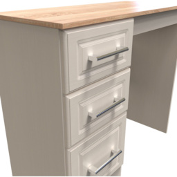 Crowndale Kent 3 Drawer Kashmir Ash and Modern Oak Dressing Table - Size: 40 x 93 x 80cm - Brown - Wilko - thumbnail 6