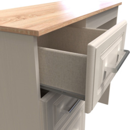 Crowndale Kent 3 Drawer Kashmir Ash and Modern Oak Dressing Table - Size: 40 x 93 x 80cm - Brown - Wilko - thumbnail 7