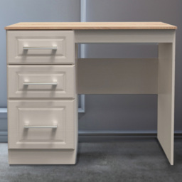 Crowndale Kent 3 Drawer Kashmir Ash and Modern Oak Dressing Table - Size: 40 x 93 x 80cm - Brown - Wilko