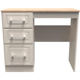 Crowndale Kent 3 Drawer Kashmir Ash and Modern Oak Dressing Table - Size: 40 x 93 x 80cm - Brown - Wilko - thumbnail 4