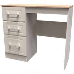 Crowndale Kent 3 Drawer Kashmir Ash and Modern Oak Dressing Table - Size: 40 x 93 x 80cm - Brown - Wilko - thumbnail 3