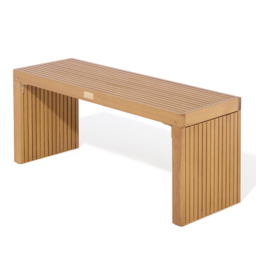 Rowlinson Kyoto 2 Seater Natural Wooden Garden Bench - Brown - Wilko - thumbnail 3