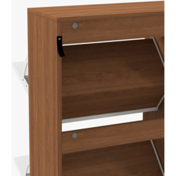 Portland 4 Drawer Natural Shoe Storage Cabinet - Brown - Wilko - thumbnail 4