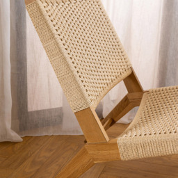 Florence Carson Off White and Oak Lounge Chair - Size: Single - Brown - Furniture To Go - Wilko - thumbnail 6