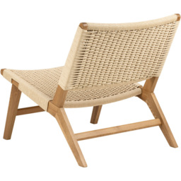 Florence Carson Off White and Oak Lounge Chair - Size: Single - Brown - Furniture To Go - Wilko - thumbnail 5