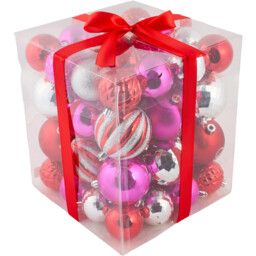 Pack of 50 Jingle Bell Boogie Baubles - Wilko