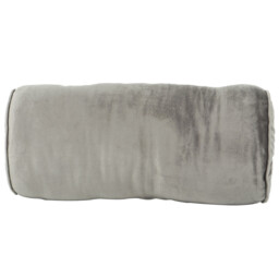 Velvet Bolster Cushion Grey - My Home - Wilko - thumbnail 4