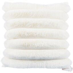 Divante Verbier Faux Fur Cushion - Ivory - Wilko - thumbnail 1