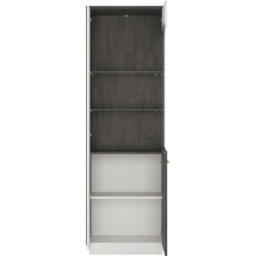 Florence Zingaro Single Door Glazed Right Hand Display Cabinet - Grey - Furniture To Go - Wilko - thumbnail 4