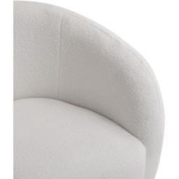 Living and Home White Teddy Fleece Swivel Upholstered Tub Chair - Size: Single - Wilko - thumbnail 7