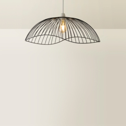 ValueLights Covelas Black Wavy Wire Pendant Shade - Size: 31 x 21.5 x 59cm - Wilko - thumbnail 6