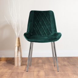 Furniturebox Copeland Cesano Marble Effect 6 Seater Dining Set White Green and Chrome - Wilko - thumbnail 5