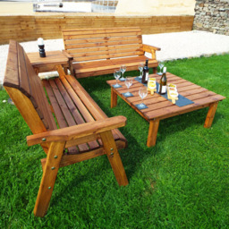 Charles Taylor Balmoral 6 Seater Corner Outdoor Set - Brown - Wilko - thumbnail 1