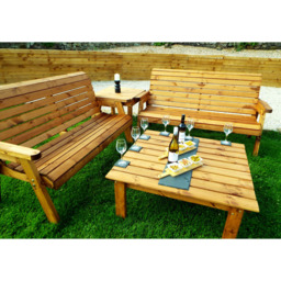 Charles Taylor Balmoral 6 Seater Corner Outdoor Set - Brown - Wilko - thumbnail 5