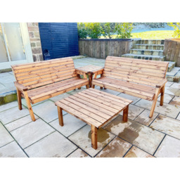 Charles Taylor Balmoral 6 Seater Corner Outdoor Set - Brown - Wilko - thumbnail 4