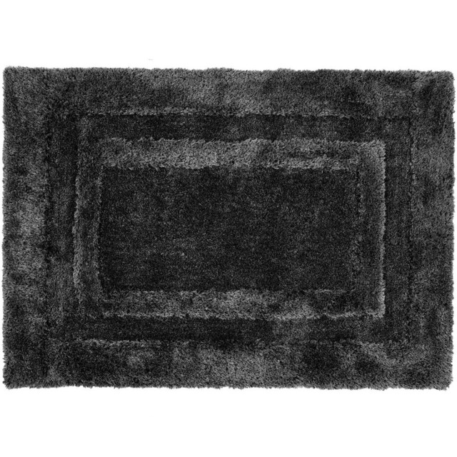 Origins Frame Charcoal Rug 120 x 170cm - Size: 120 x 170 x 2.5cm - Grey - Wilko - image 1