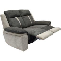Comfy Living 2 Seater Grey Manual Recliner Sofa - Wilko - thumbnail 4