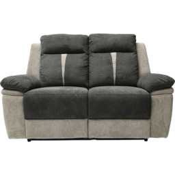 Comfy Living 2 Seater Grey Manual Recliner Sofa - Wilko - thumbnail 3