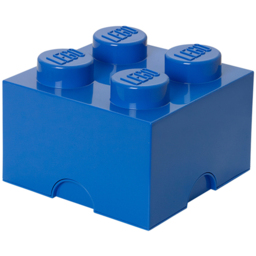 LEGO 4 Knobs Blue Storage Brick - Size: 25 x 25 x 18cm - Wilko - thumbnail 3