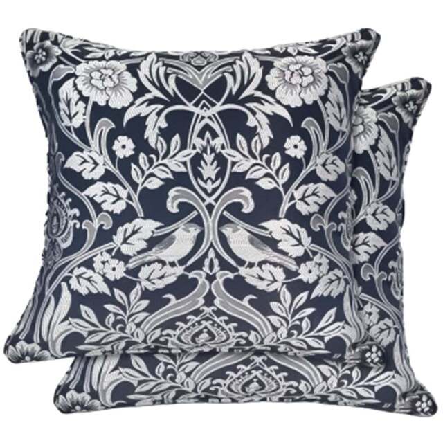 Serene Harrow Navy Cushion Cover 43 x 43cm - Blue - Wilko - image 1