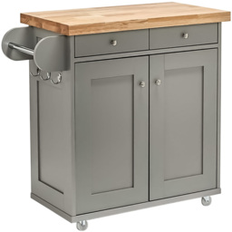 Portland Grey Kitchen Island - Size: 460 x 950 x 910cm - Wilko